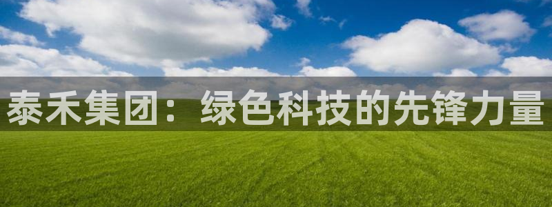 球盟会app网址多少号：泰禾集团：绿色科技的先锋力量