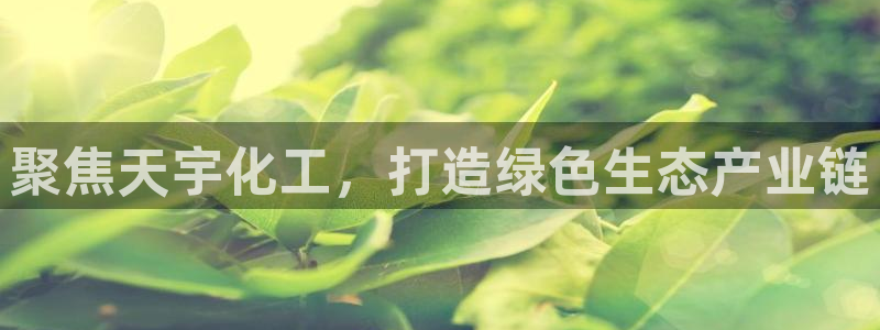 球盟会优惠码：聚焦天宇化工，打造绿色生态产业链