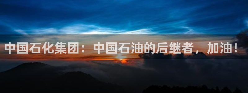球盟会黑平台：中国石化集团：中国石油的后继者，加油！