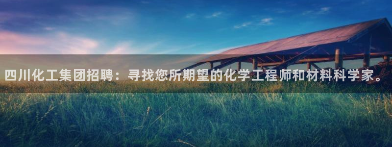 球盟会qmh官网：四川化工集团招聘：寻找您所期望的化学工程师