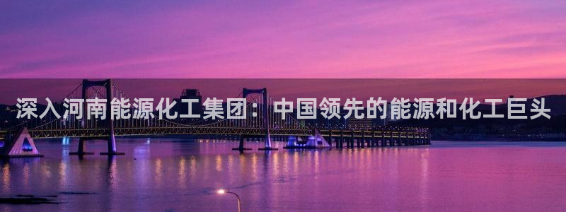 球盟会有限公司怎么样：深入河南能源化工集团：中国领先的能源和