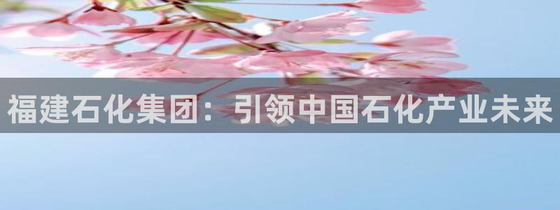 球盟会登录入口：福建石化集团：引领中国石化产业未来