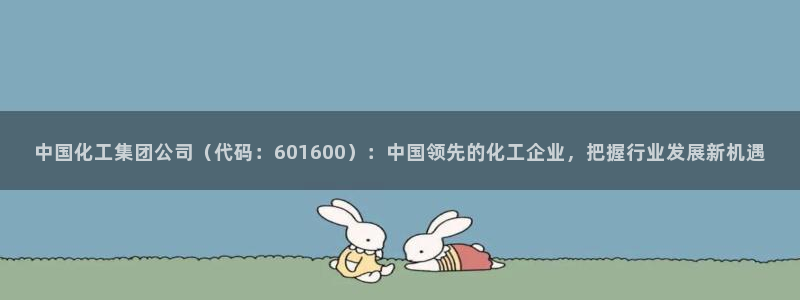 球盟会官方客服：中国化工集团公司（代码：601600）：中国