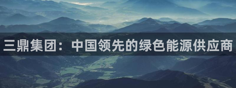 球盟会黑款吗知乎小说：三鼎集团：中国领先的绿色能源供应商